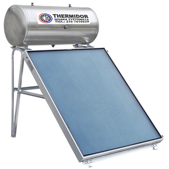 Solar Boiler Thermidor Glass with titanium (120 lt) with 2 m² panel